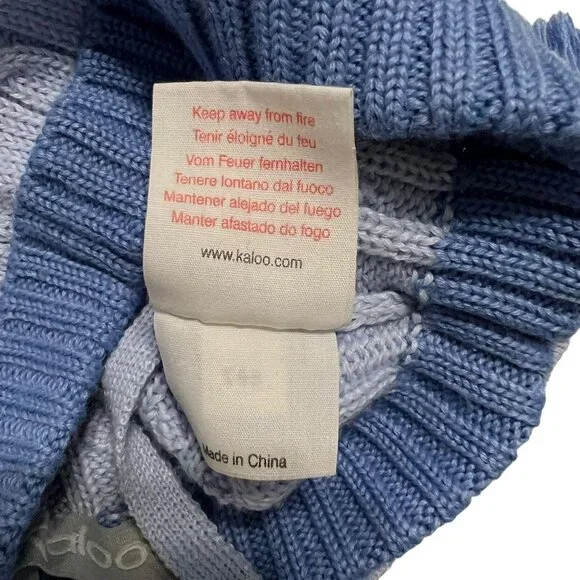 Kaloo Baby T43 (17in) Blue Knitted Tassel Hat - Picture 6 of 7